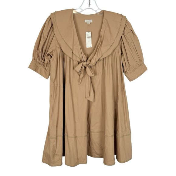 Anthropologie Pilcro Short-Sleeve Bow-Front Tunic Mini Dress Womens M Oversized - Picture 5 of 12